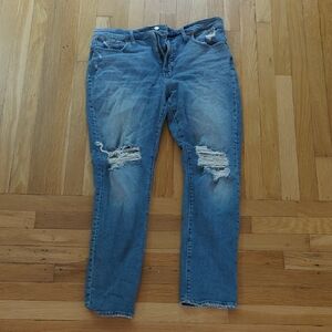 Madewell High Rise Blue Jeans Distressed Casual